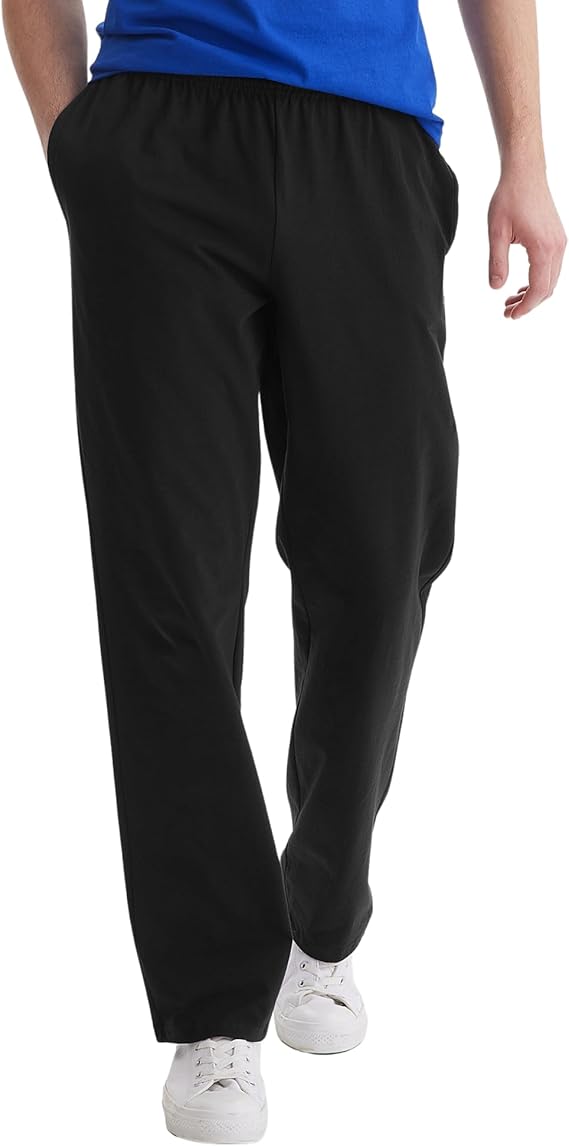 Hanes Men’s Essentials Jersey Sweatpants, Cotton Lounge Pants with Pockets for Men