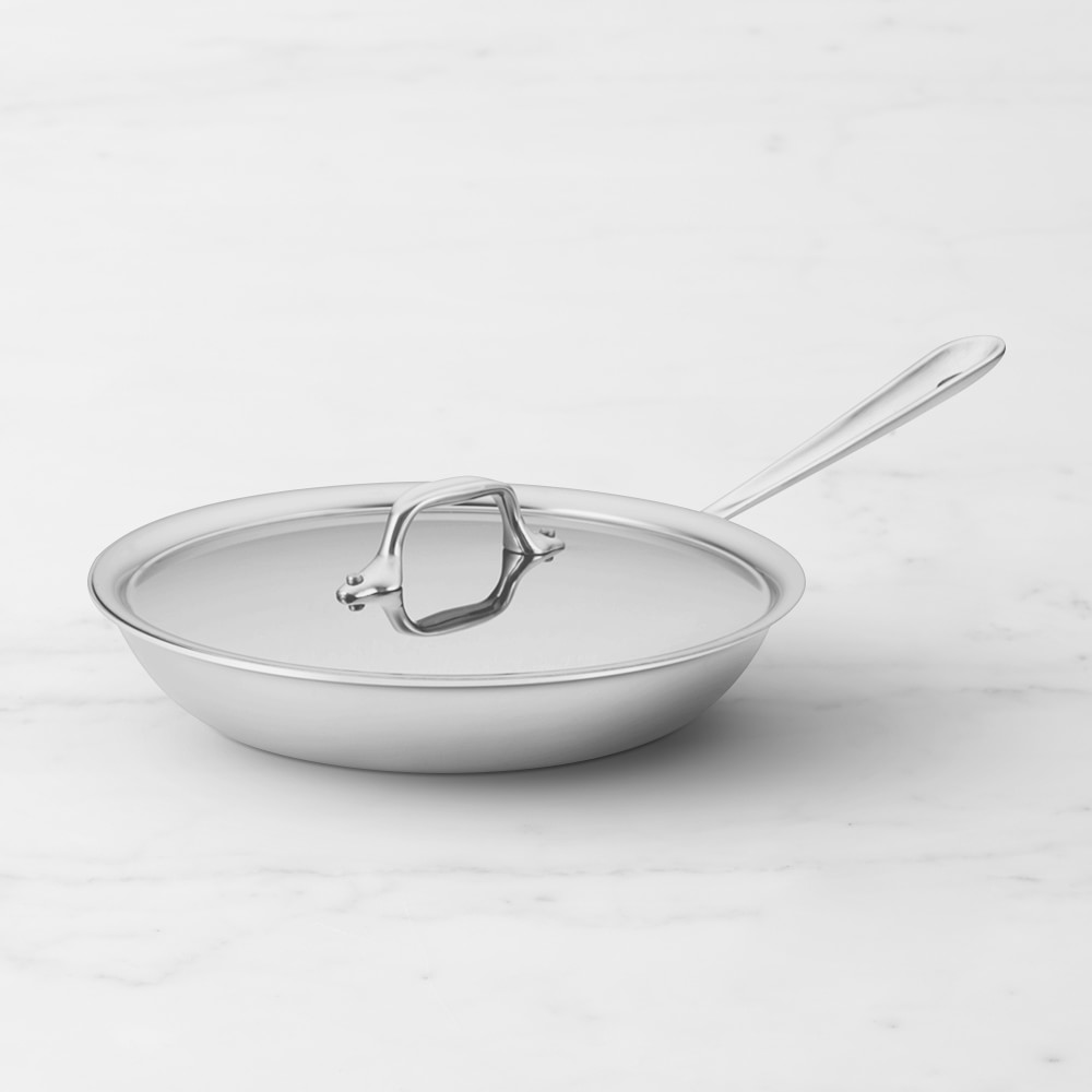 All-Clad D3® Tri-Ply Stainless-Steel Traditional Fry Pan with Lid
