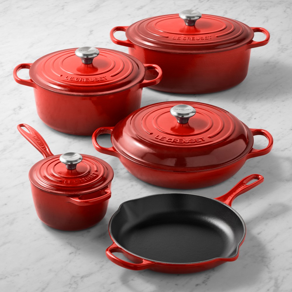 Le Creuset Signature Enameled Cast Iron 9-Piece Cookware Set